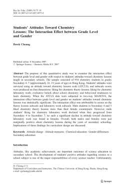 Students` Attitudes Toward Chemistry Lessons