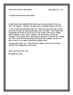 NEW TESTAMENT READING Revelation 19: 1, 5