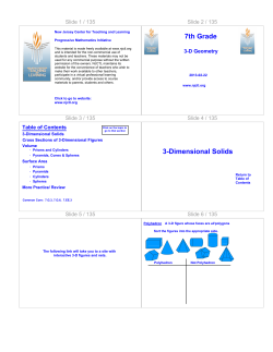 7th Grade 3-Dimensional Solids