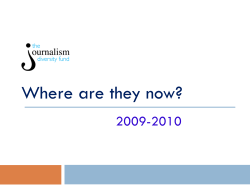 Class of 2009-10 - Journalism Diversity Fund