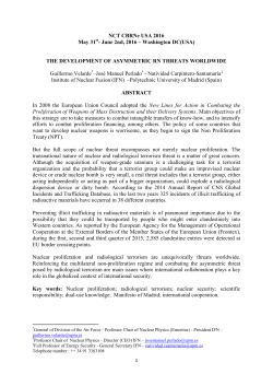 The Development of Asymmetric RN Threats