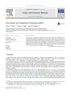 Focal points and bargaining in housing markets