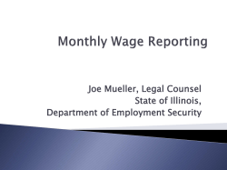 State of Illinois` Monthly Wage Reporting Requirement