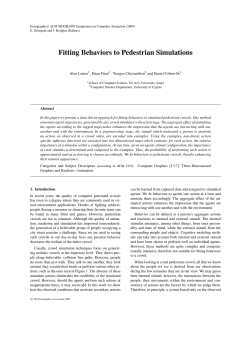 Fitting Behaviors to Pedestrian Simulations