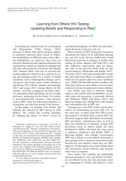 Learning from Others` HIV Testing: Updating Beliefs and