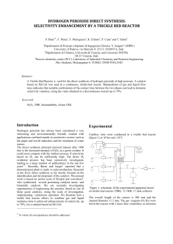 HYDROGEN PEROXIDE DIRECT SYNTHESIS