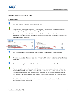 Cox Business Voice Mail FAQ