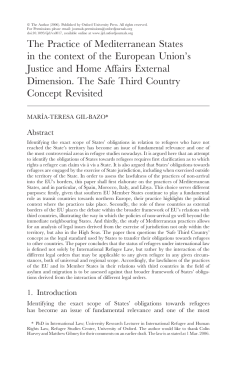 The Practice of Mediterranean States in the