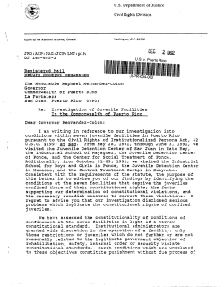 Investigation of Juvenile Facilities in the Commonwealth of Puerto