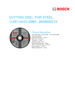 cutting disc, for steel, 115x1.6x22.2mm - 2608600214