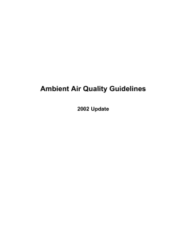 Ambient air quality guidelin