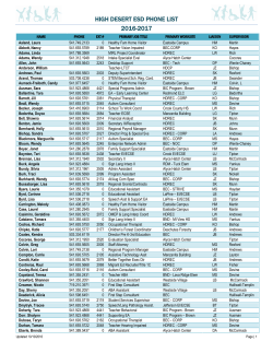 HDESD Staff Directory - High Desert Education Service District