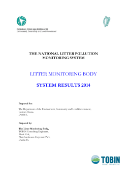 LITTER MONITORING BODY SYSTEM RESULTS 2014