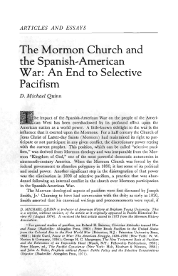 The Mormon Church and the Spanish-American War