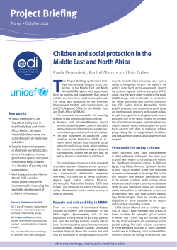 Children and social protection in the Middle East and North Africa