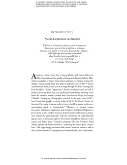 Manic Depression in America - Princeton University Press