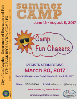 Summer Camp - City of Los Angeles Department of Recreation and