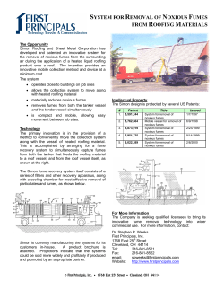 SYSTEM FOR REMOVAL OF NOXIOUS FUMES FROM ROOFING