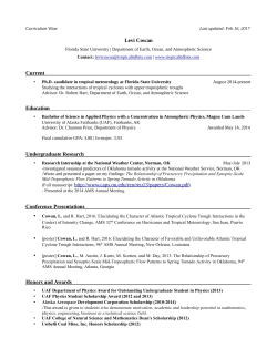 Curriculum Vitae - Tropical Tidbits