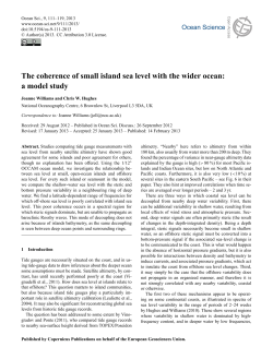 The coherence of small island sea level with the