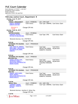 PJC Court Calendar - Pahrump Justice Court