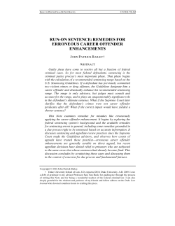 Run-On Sentence: Remedies for Erroneous Career Offender