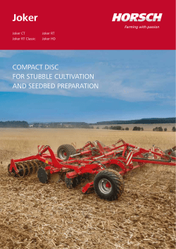 COMPACT DISC FOR STUBBLE CULTIVATION AND SEEDBED
