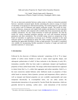 Bulk and Lattice Properties for Rigid Carbon Nanotubes Materials