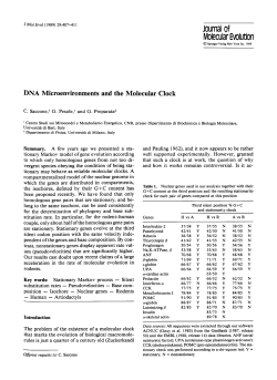 DNA microenvironments and the molecular clock