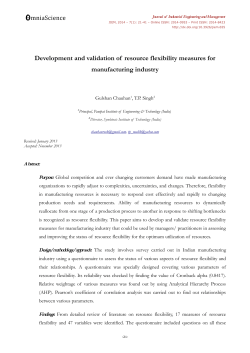 Development and validation of resource flexibility measures for