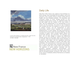 Daily Life - nouvelle-france, horizons nouveaux / new france, new