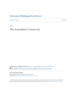The Assimilative Crimes Act