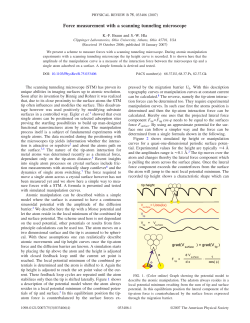 Force measurement with a scanning tunneling microscope