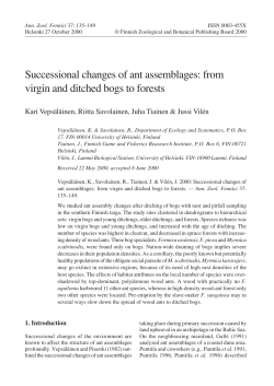 Successional changes of ant assemblages: from virgin and ditched