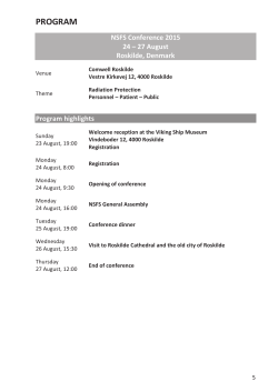 PROGRAM - Nordic Society for Radiation Protection