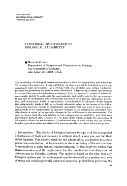 FUNCTIONAL SIGNIFICANCE OF BIOLOGICAL