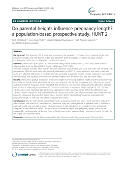 Do parental heights influence pregnancy length?: a population