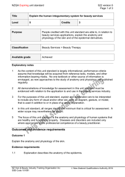 Outcomes and evidence requirements