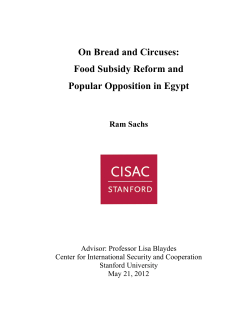 Bread Riots - Center for International Security and Cooperation