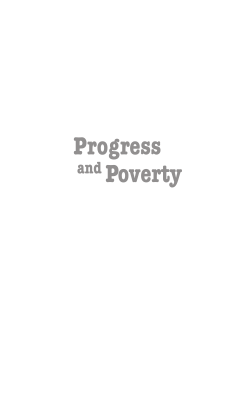 Progress Poverty - Henry George Institute