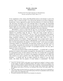 Morality, schmorality - Victoria University of Wellington