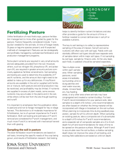 Fertilizing Pasture - Extension Store
