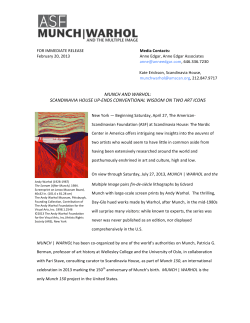 MUNCH | WARHOL Press Release 4.8.2013