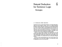 Natural Deduction for Sentence Logic