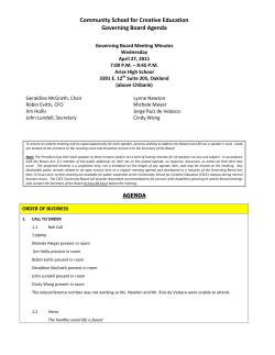 Minutes - Community School for Creative Education