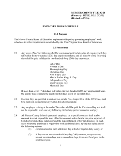 G-20 - Mercer County Schools