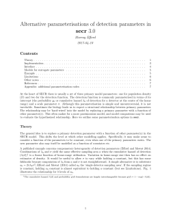 Alternative parameterisations of detection parameters in secr 3.0