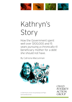 Kathryn`s Story - Child Poverty Action Group