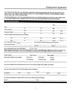 Employment Application