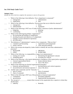 Soc 3344 Study Guide Test 2